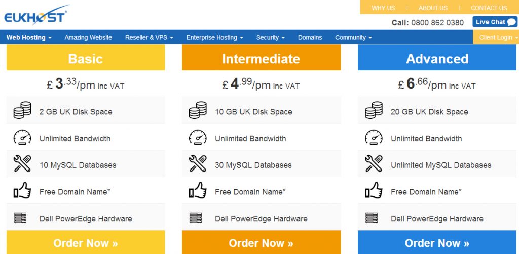 eUKhost Prices