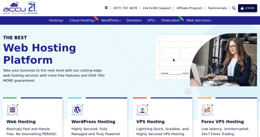 AccuWebHosting Homepage