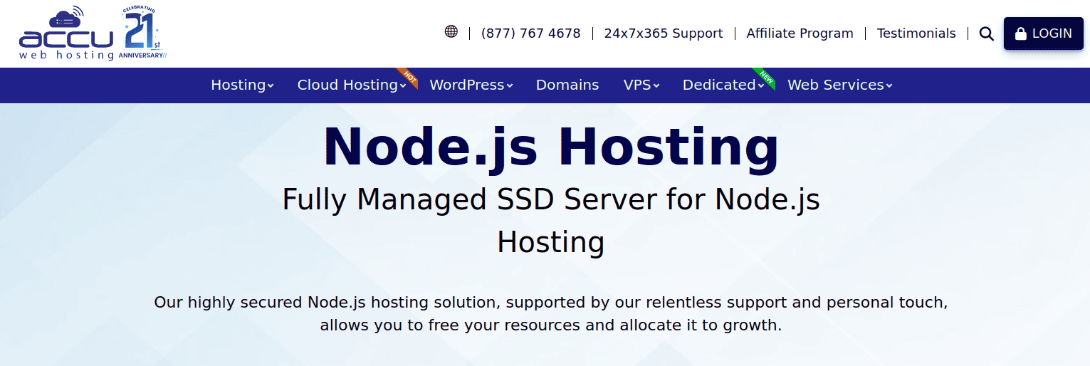 AccuWebHosting Node.js Hosting