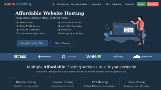 Asura Hosting Homepage