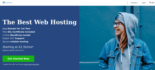 Bluehost Homepage