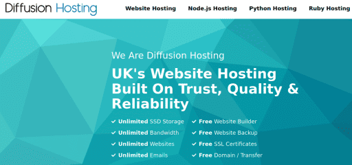 Diffusion Hosting Homepage