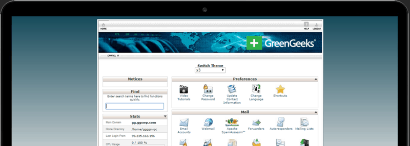 GreenGeeks cPanel