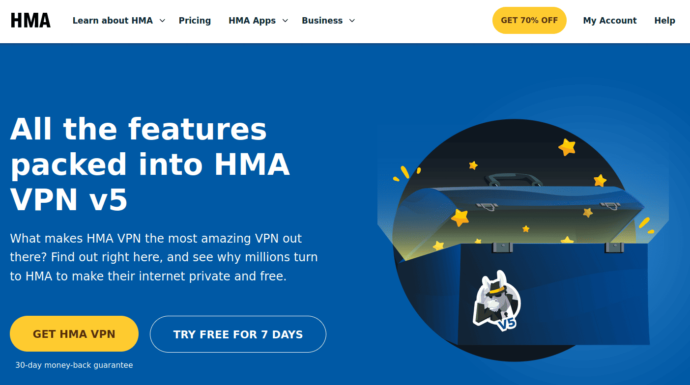 HideMyAss Homepage