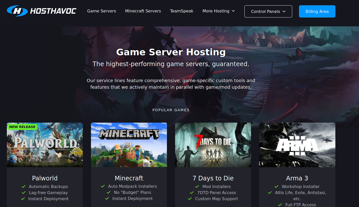 Host Havoc Game Server Hosting