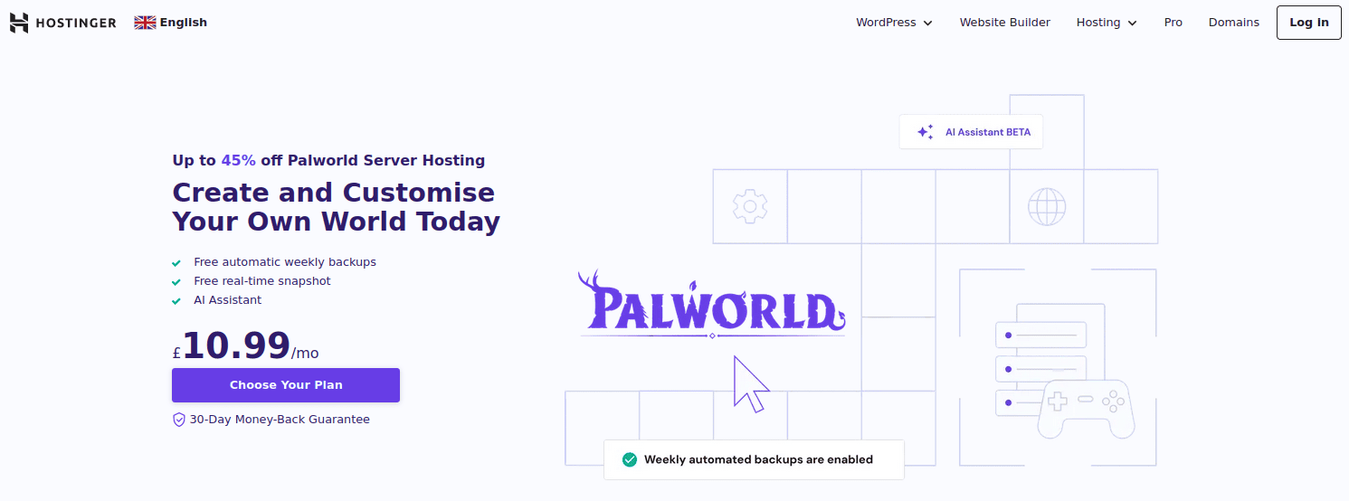 Hostinger Palworld Hosting