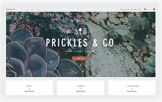 plant boutique ecommerce site template