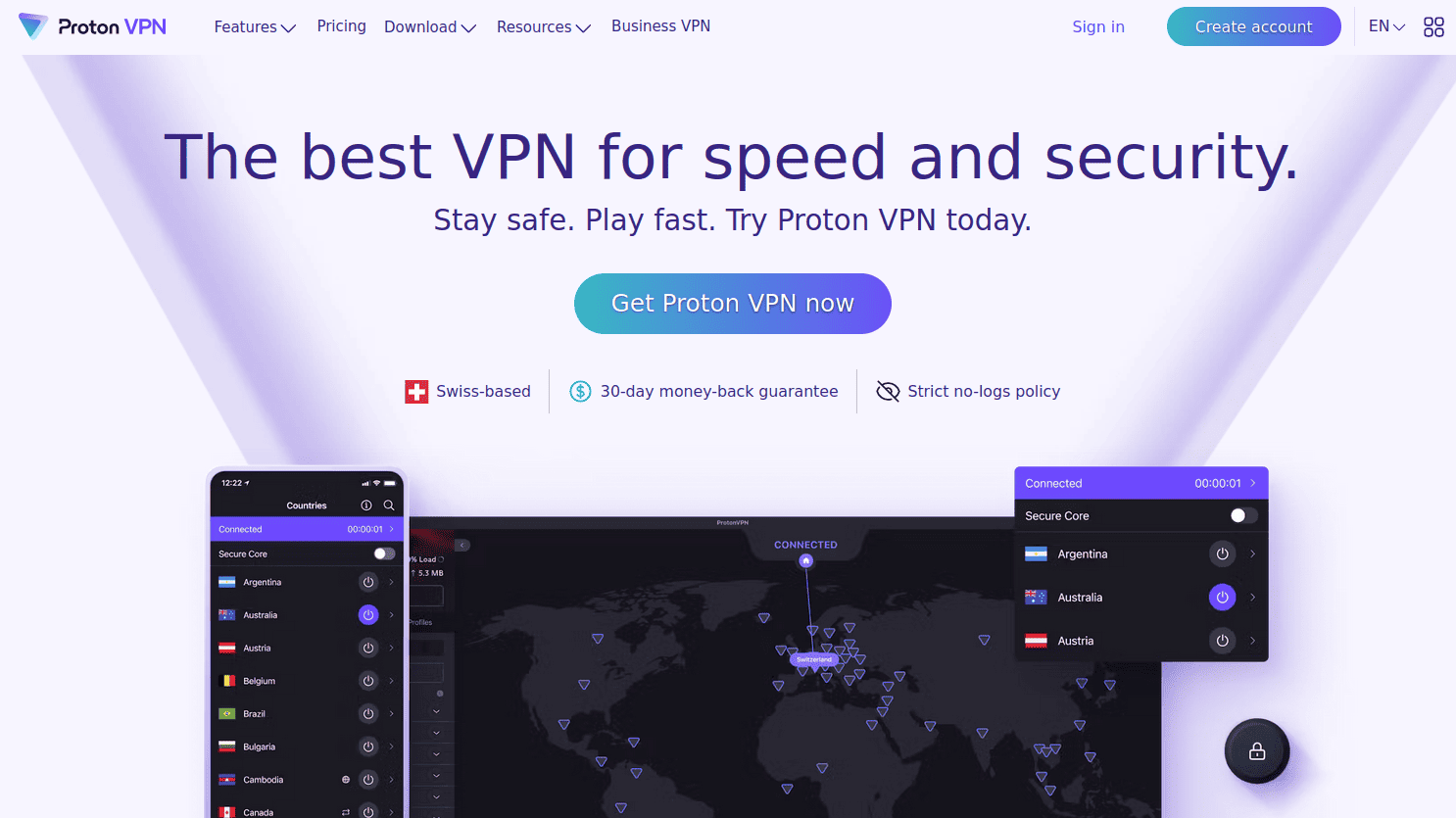 ProtonVPN Homepage