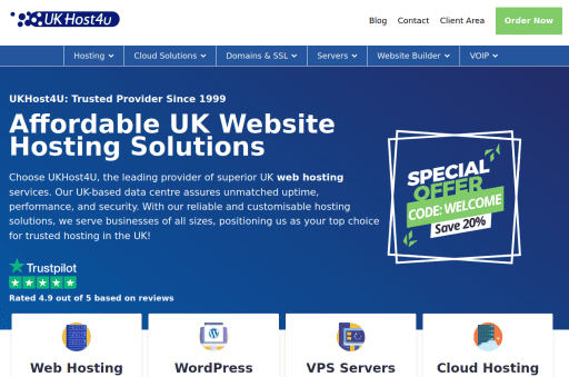 UKHost4u Homepage